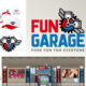 brand identity for family entertainment center fun garage branding